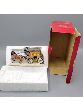 Dickens Collectables Accessories Resin Horse Carriage with Box Vintage 1998 Xmas